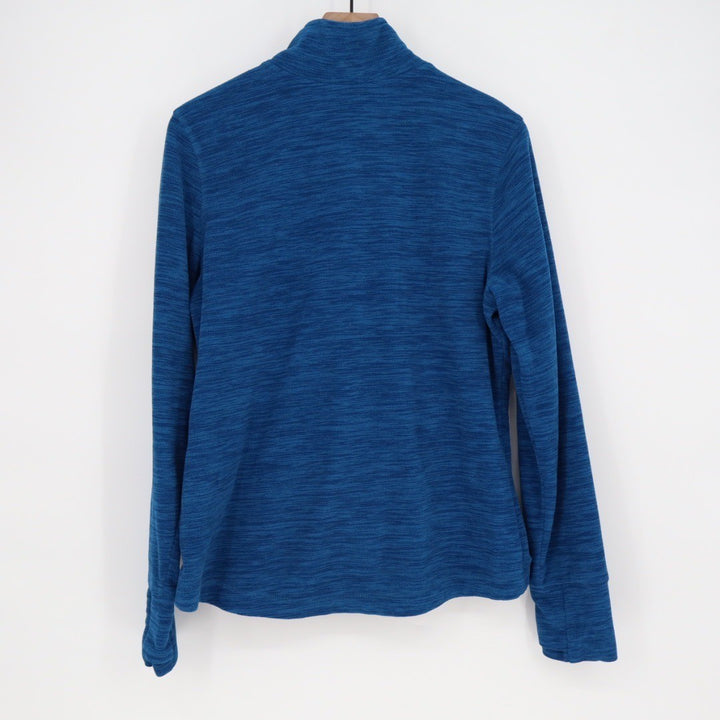 Tek Gear Blue Heathered Fleece Quarter Zip Pullover Sweatshirt Size L