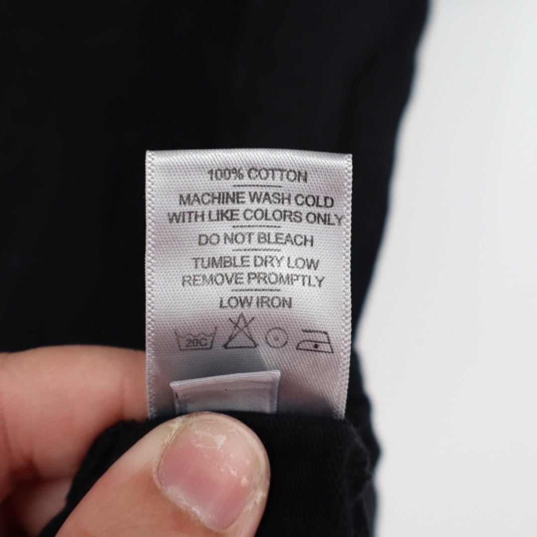 American Giant Classic V Neck T Shirt Black Made in USA Size L