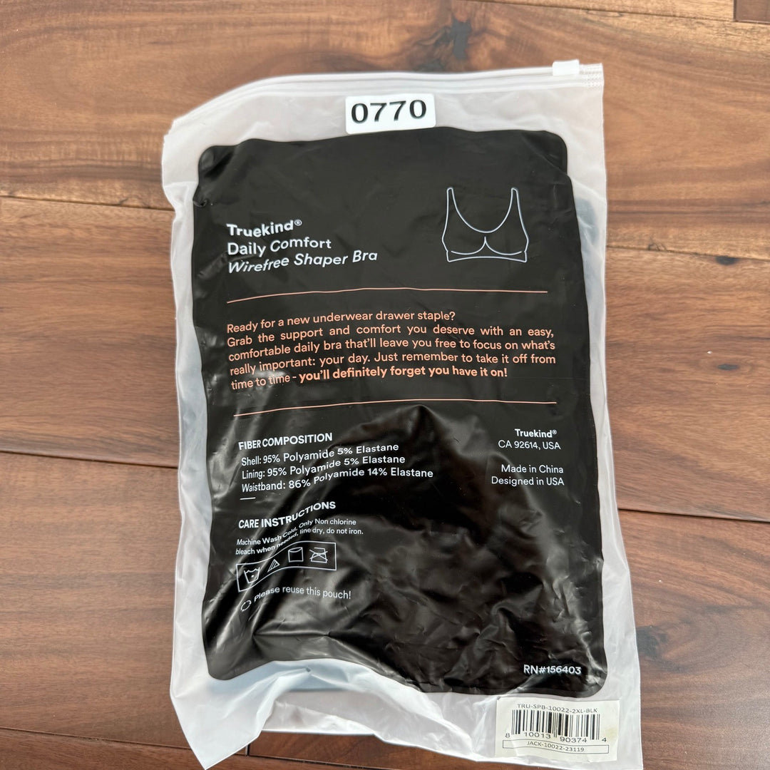 Truekind Daily Comfort Wirefree Shaper Bra Size 2XL