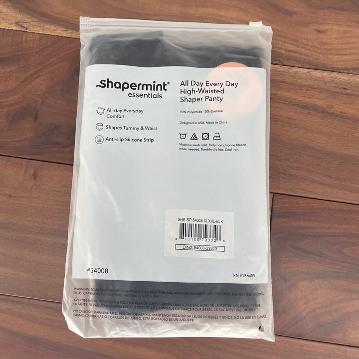 Shapermint Essentials All Day Every Day High Waisted Shaper Panty Black XLXXL