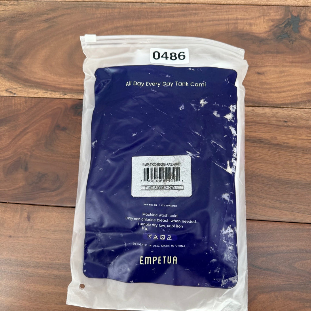 EMPETUA All Day Every Day Tank Cami Top XXL White Comfort Stretch