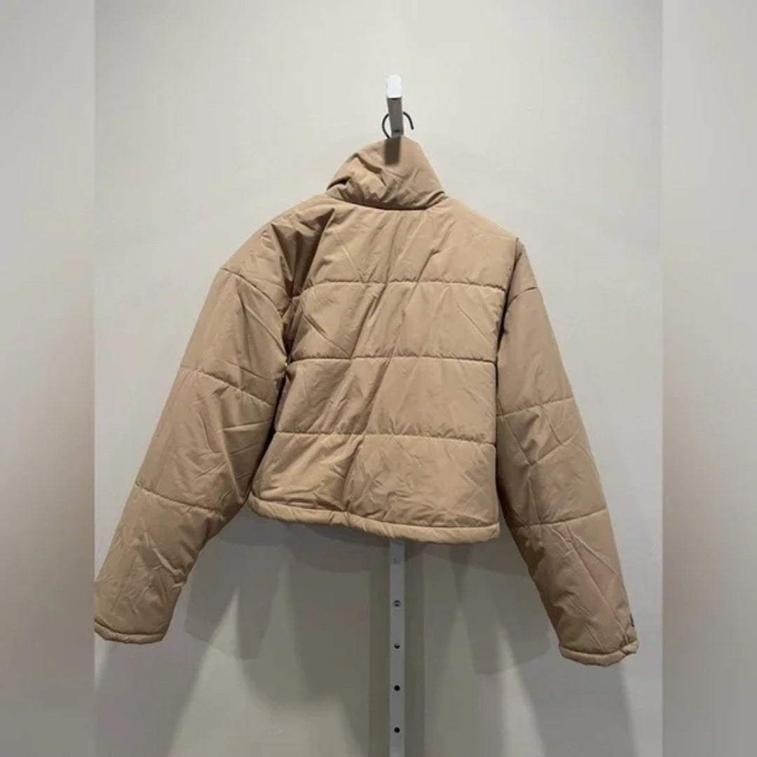 The Fifth Label Tan Cropped Puffer Jacket Size S/4