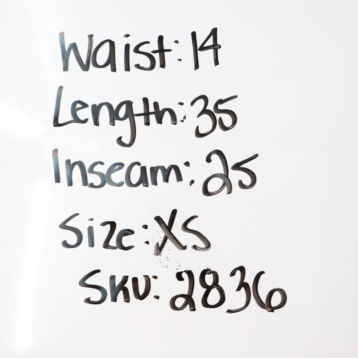 American Giant Black 100 Linen Elastic Waist Cropped Pants Size XS Made In USA