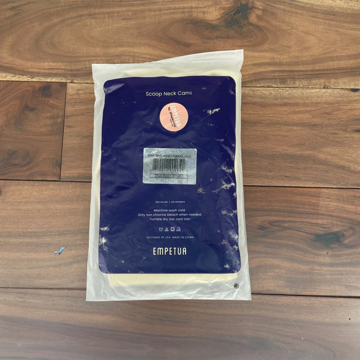 EMPETUA Scoop Neck Cami Tank Top XXXL Beige Nylon Spandex Comfort Everyday