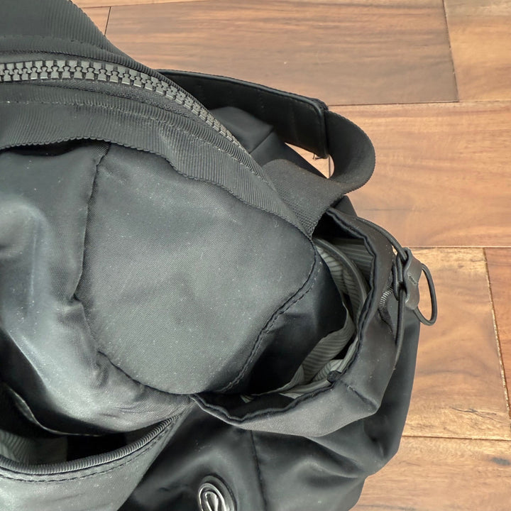 Lululemon Black Nylon Duffel Bag Gym Travel Weekender Sport Carryall