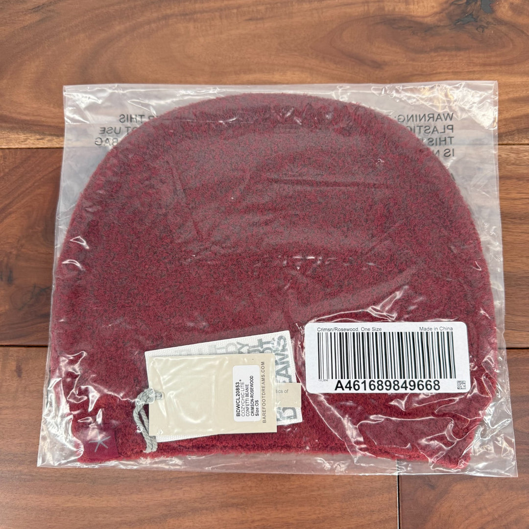 Barefoot Dreams CozyChic Lite Confetti Beanie Hat Womens Red Knitted Winter