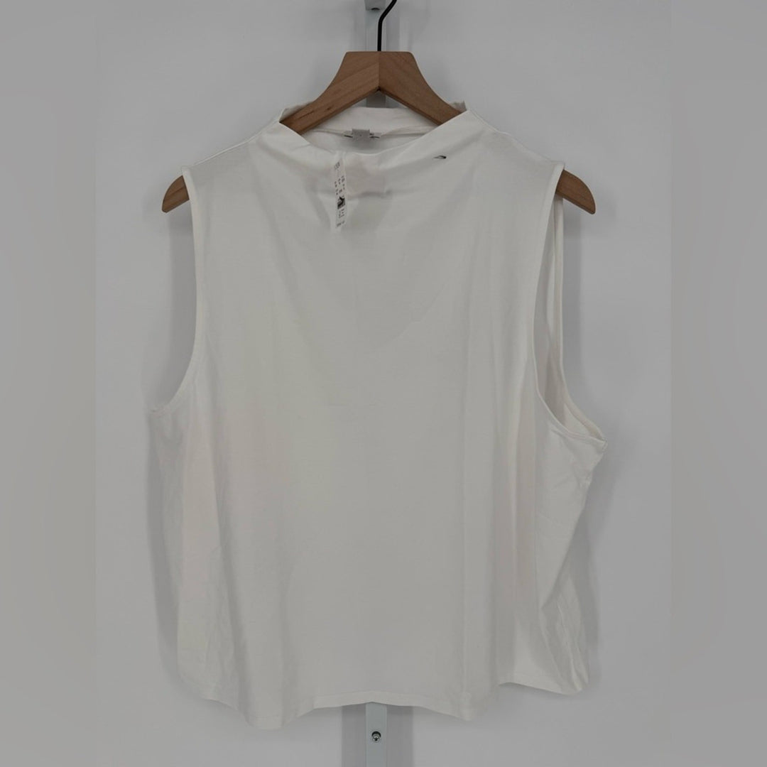 J.Crew Stretch Cotton-Blend Mockneck Tank Top Size 3X