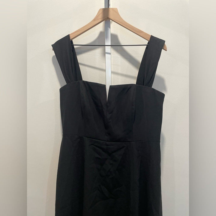 Dessy Collection Off-The-Shoulder Pleated Cap Sleeve A-Line Maxi Dress Size 14