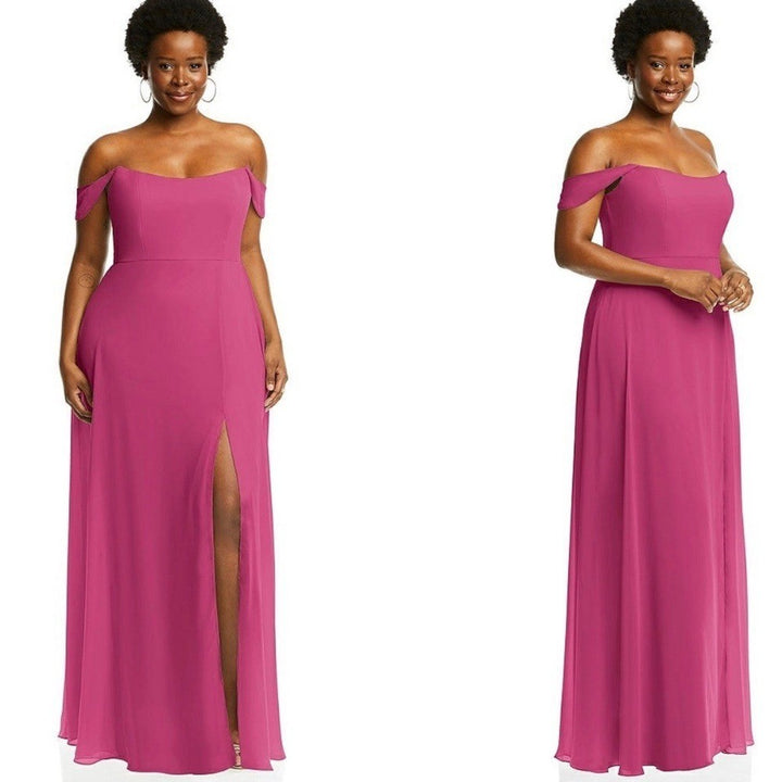 After Six Off-The-Shoulder Basque Neck Maxi Dress Size 8