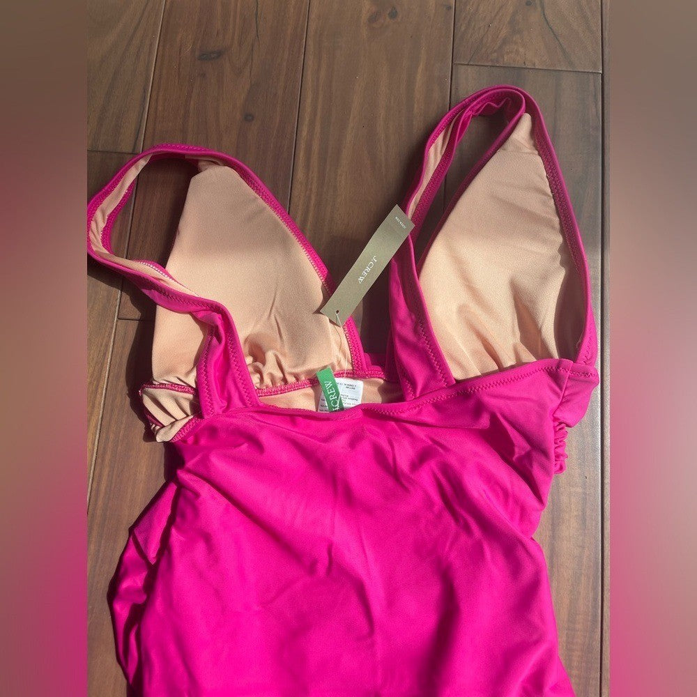 J.Crew Ruched V-Neck One-Piece  Size 8