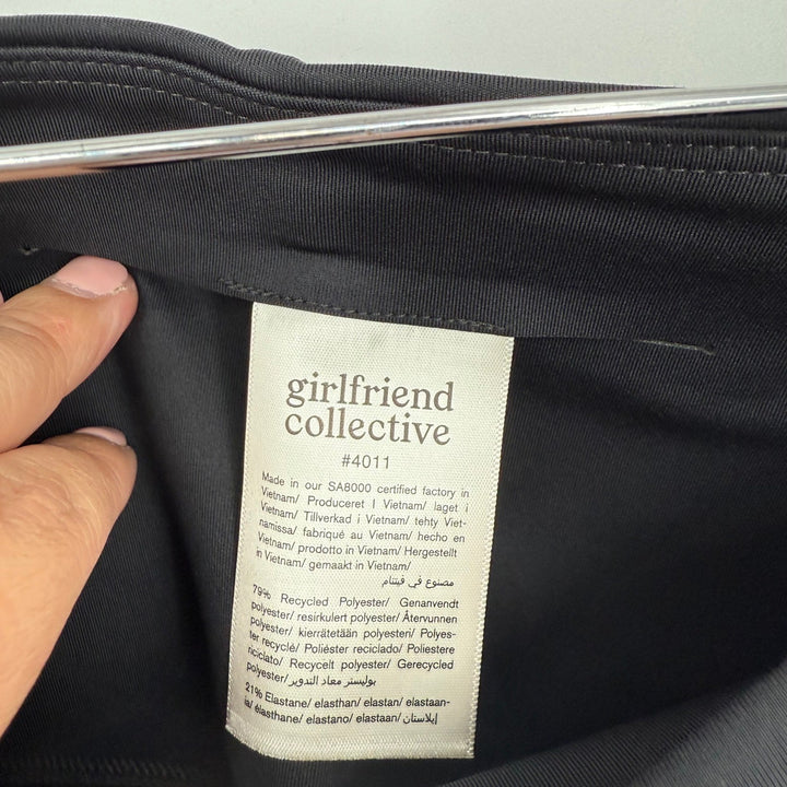 Girlfriend Collective 4011 Black High Rise Bike Shorts Athletic Size M