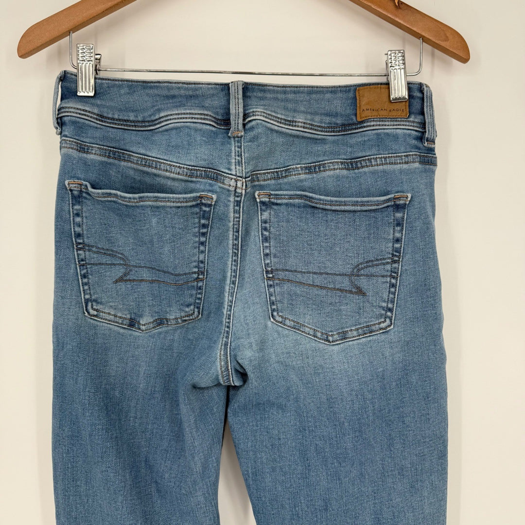 American Eagle Outfitters Bootcut Jeans Next Level Stretch Blue Denim Size 6