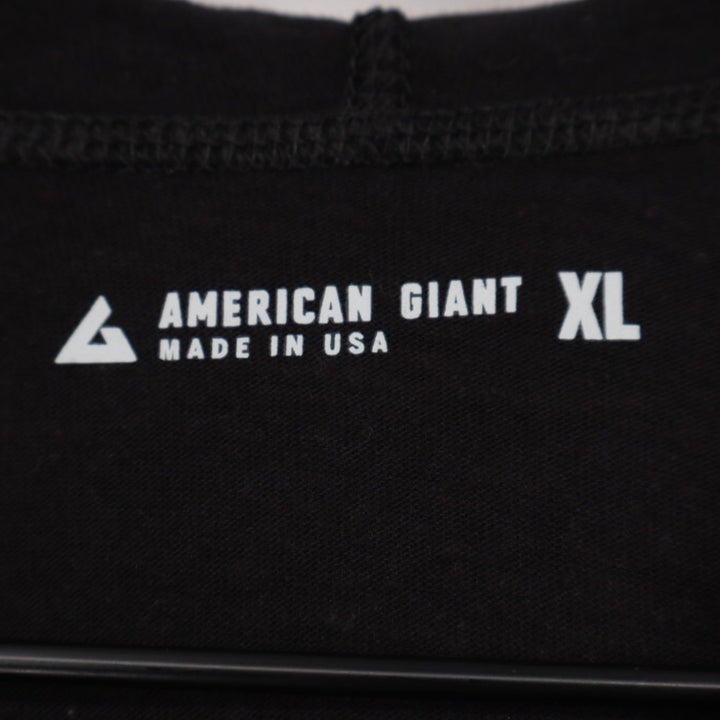 American Giant Black Full Zip Hoodie XL Made in USA Lightweight
