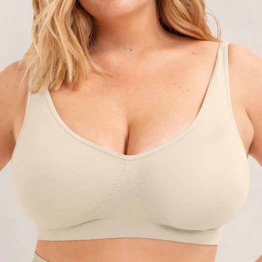 Shapermint Essentials Everyday Comfort Straps Wireless Shaping Bra Chai M