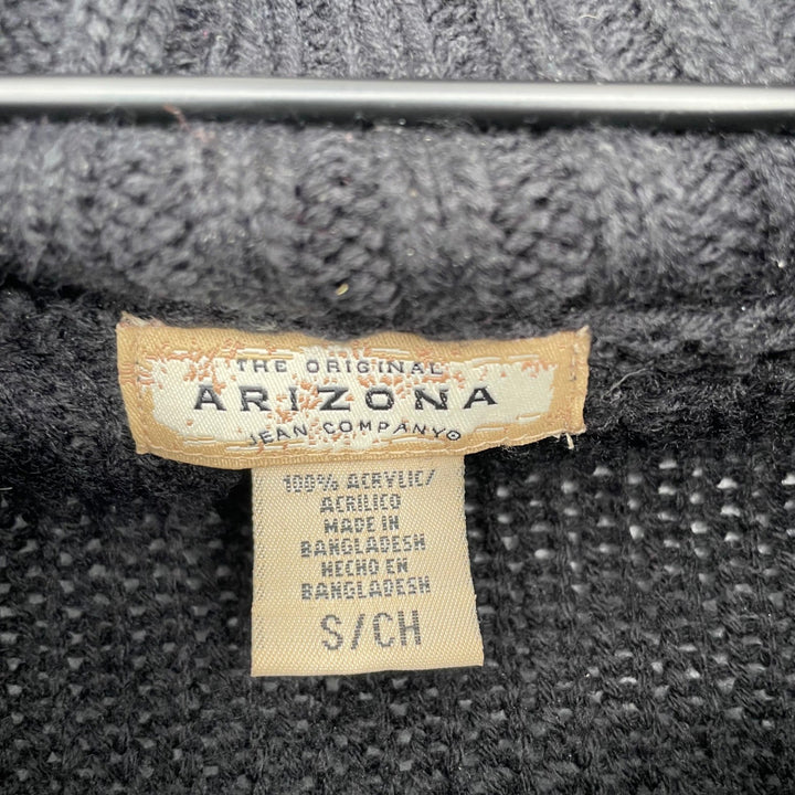 Arizona Jean Company Black Cable Knit Cowl Neck Sweater Size S