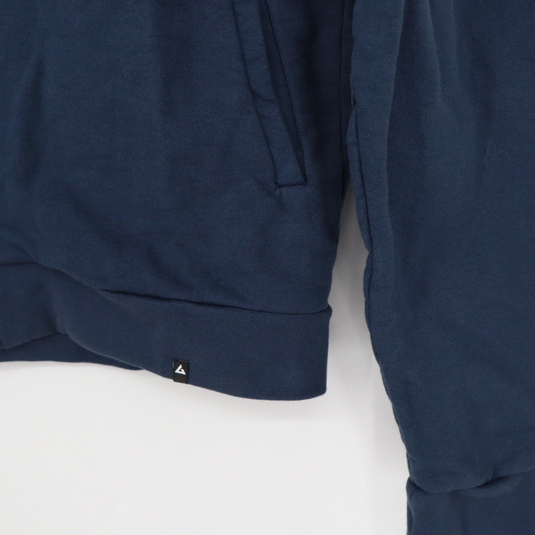 American Giant Bomber Jacket Navy Blue Full Zip Cotton Made USA Size S