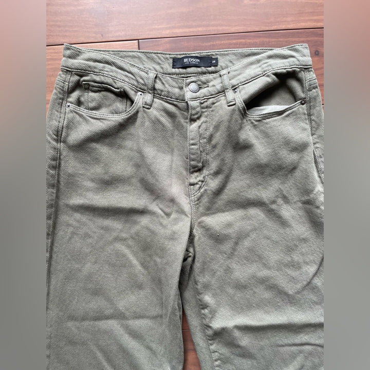 Hudson Holly High Rise Wide Leg Crop Jean Size 28