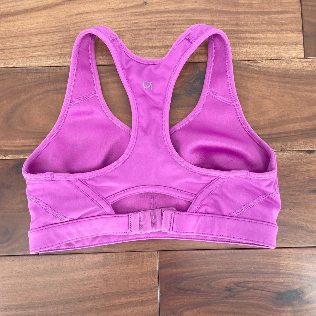 GapFit One High Impact Sports Bra Purple Racerback Adjustable Size 34B