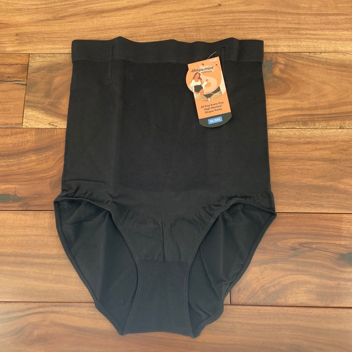 Shapermint Essentials All Day Every Day High Waisted Shaper Panty Black XL