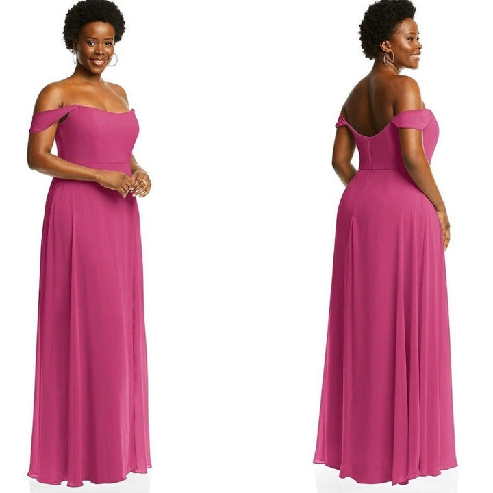 After Six Off-The-Shoulder Basque Neck Maxi Dress Size 8