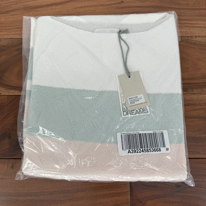 Barefoot Dreams CozyChic Ultra Lite Ocean Breeze Poncho Stripe