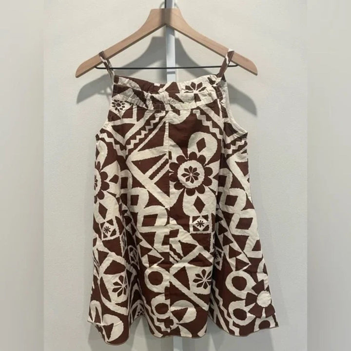 BDG Eva Tie-Front Ruched Strap Trapeze Mini Dress Size XS