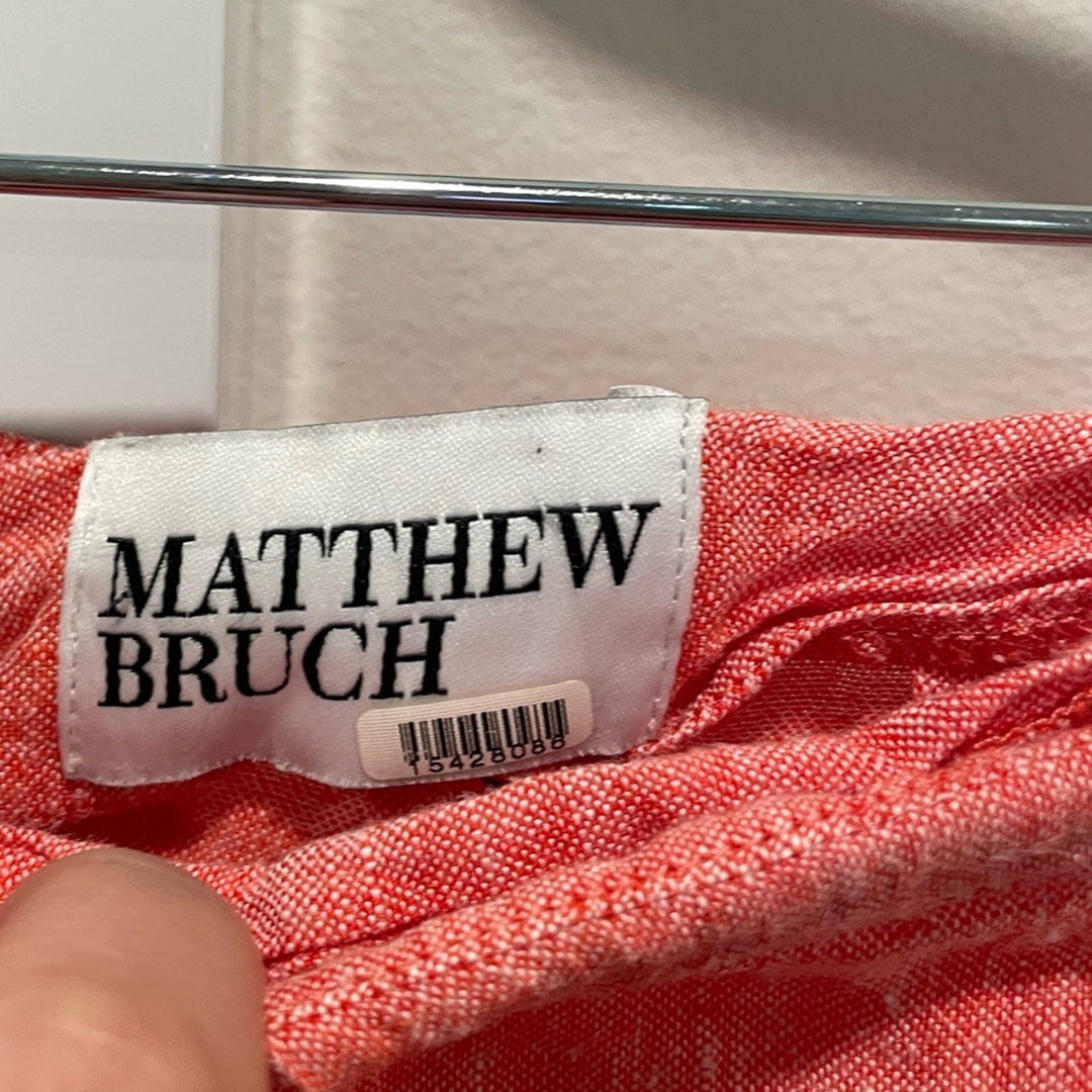 Matthew Bruch Drawstring Midi Skirt Size M