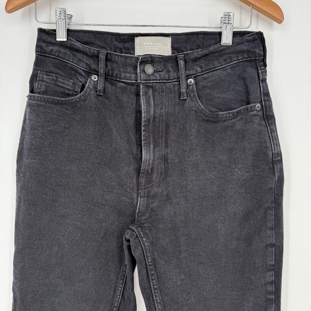 Everlane The Original Cheeky Jean Organic Cotton Black Denim Crop Size 27