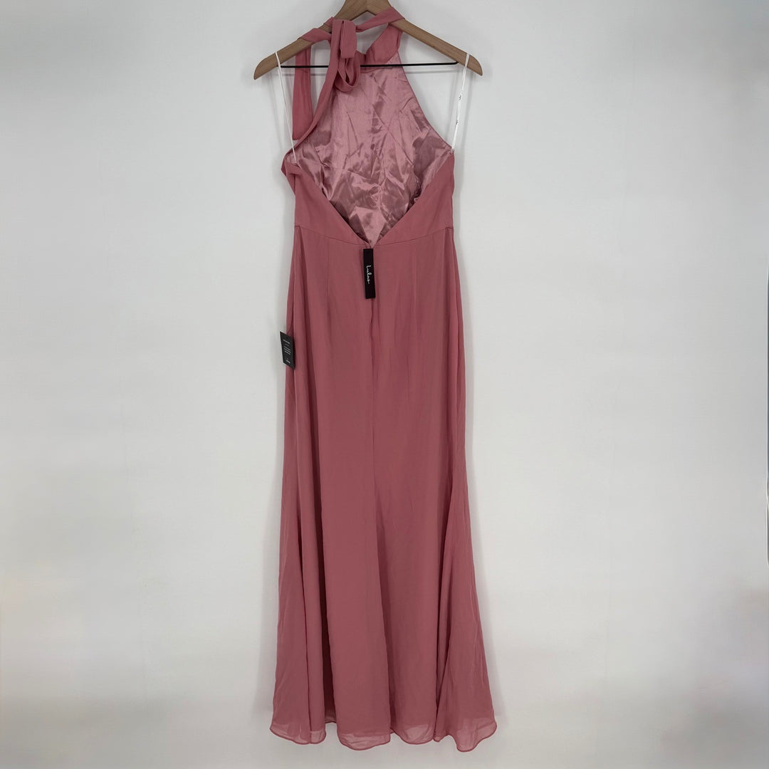 Lulus Captured Your Heart Dusty Rose Halter Maxi Dress Size M