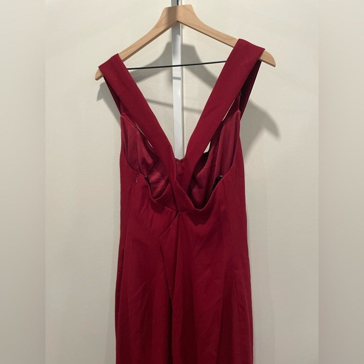 Dessy Collection Off-The-Shoulder Criss Cross Back Trumpet Gown Size 16