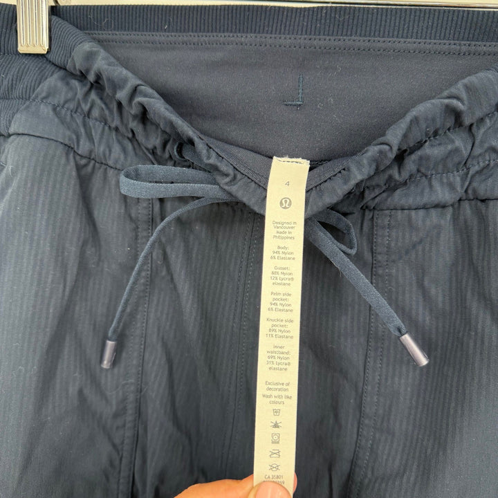 Lululemon Align High Rise Pant Ribbed Navy Blue Size 4 Jogger Athleisure