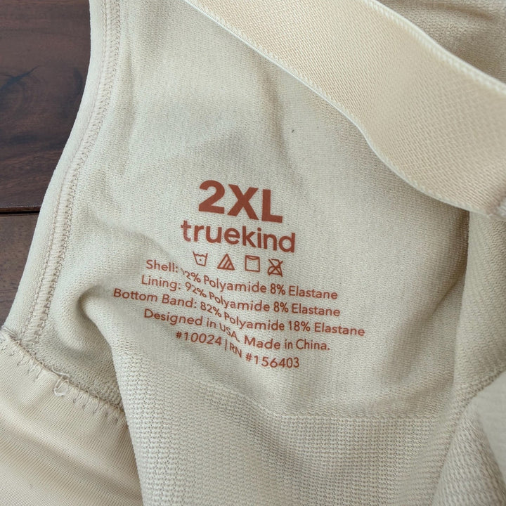 Truekind Wireless Shaping Bra 2XL Chai Everyday Comfort Straps