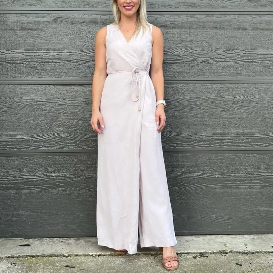 Rosetta Getty X RTR Oatmeal Apron Jumpsuit Size 6