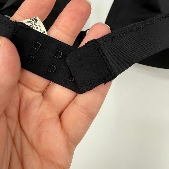 Free People Black Criss Cross Ring Detail Triangle Bralette Top