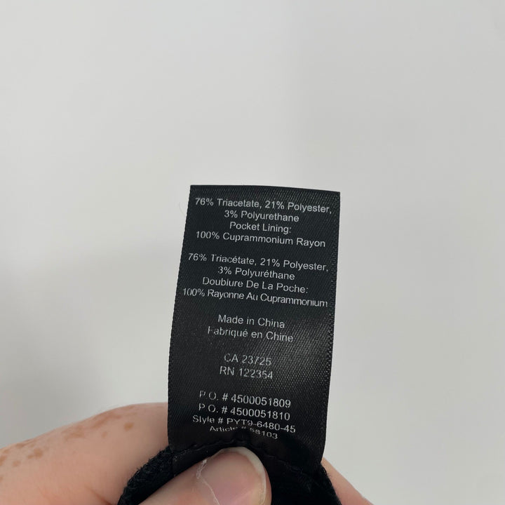 Babaton 1-01 Black Cropped Drawstring Hem Wide Leg Pants Size 00