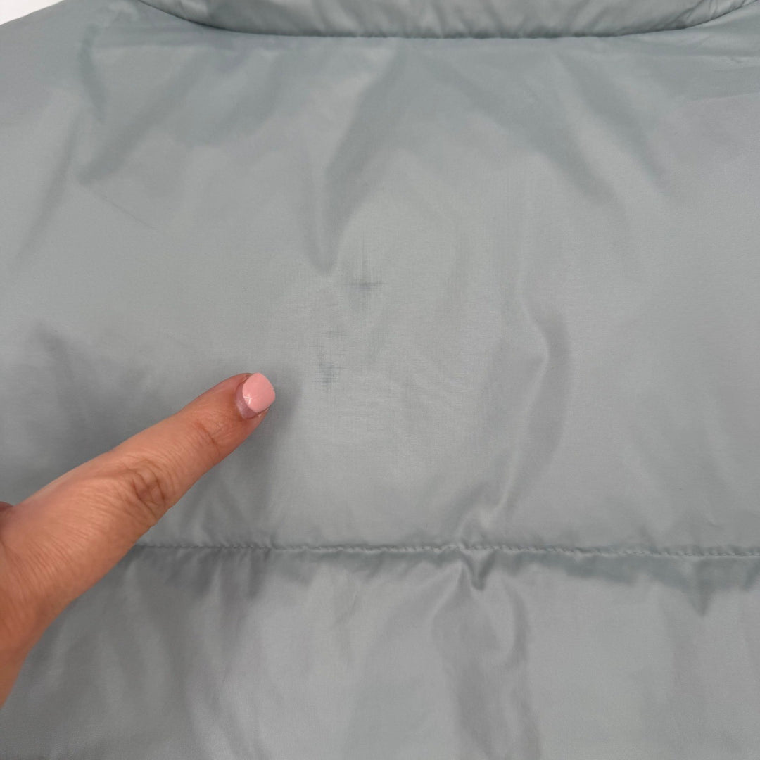 Vuori Women's Hillside Down Vest Puffer Gray Size L Full Zip Insulated