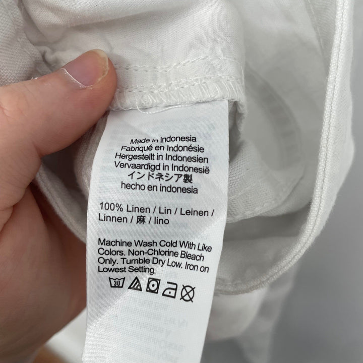 Madewell The Zoe Relaxed Wide Leg Linen Pants White Size 12