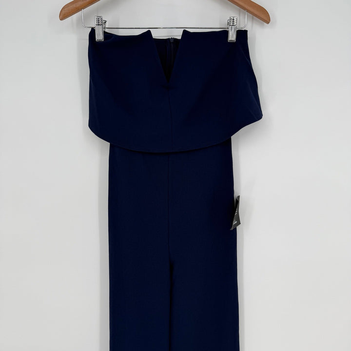 Lulus Power Of Love Navy Blue Strapless Jumpsuit Size XS