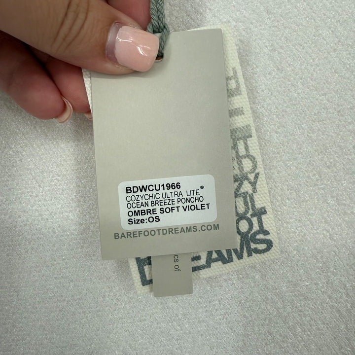 Barefoot Dreams CozyChic Ultra Lite Ocean Breeze Poncho Womens Violet Ombre