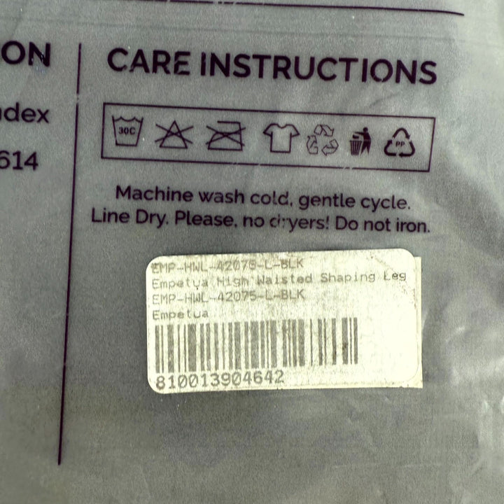 Shapermint Empetua High Waisted Shaping Leggings Womens Large Black Stretch