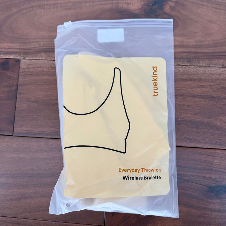 Truekind Everyday Throw-on Wireless Bralette XL Beige Comfortable Soft