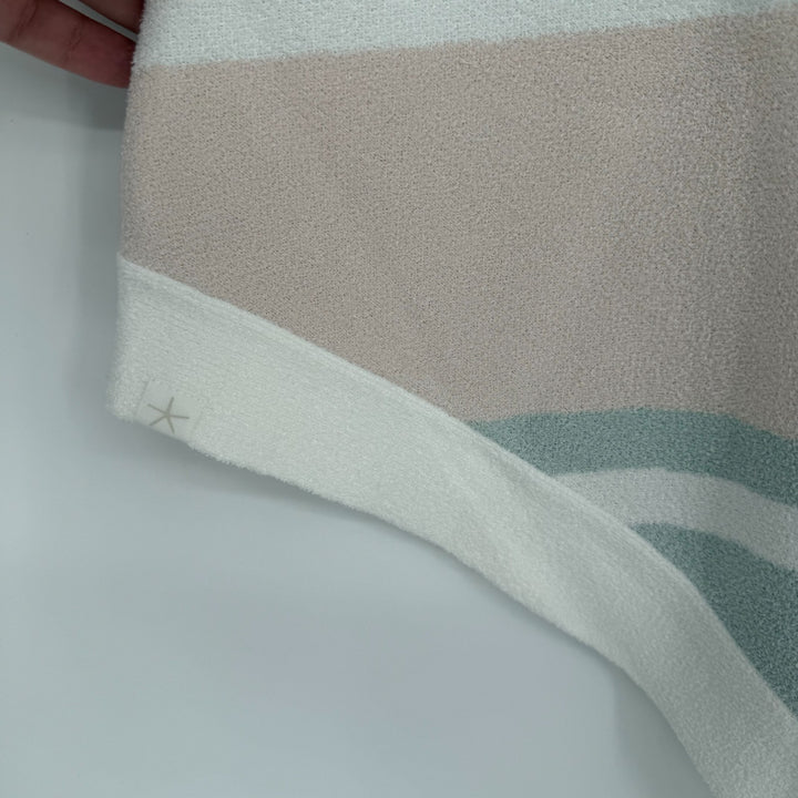 Barefoot Dreams CozyChic Ultra Lite Ocean Breeze Poncho Stripe