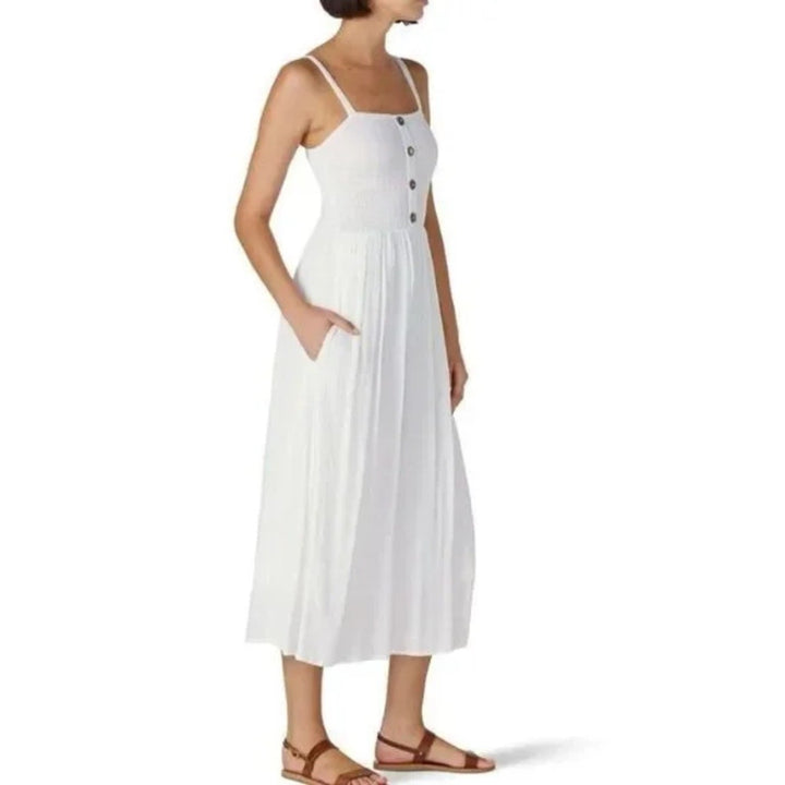 Louna Three Button Midi Dress Size M