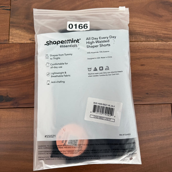 Shapermint All Day Every Day High-Waisted Shaper Shorts Womens M/L Black Stretch