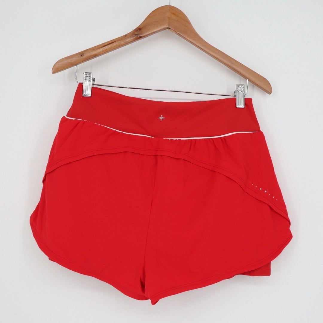 Halara Athleisure Red Double Layer Running Shorts Athletic Shorts L
