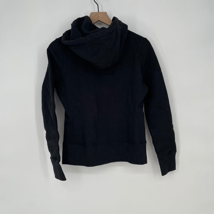 American Giant Womens Black Full Zip Hoodie Sportswear Company XS 100 Cotton