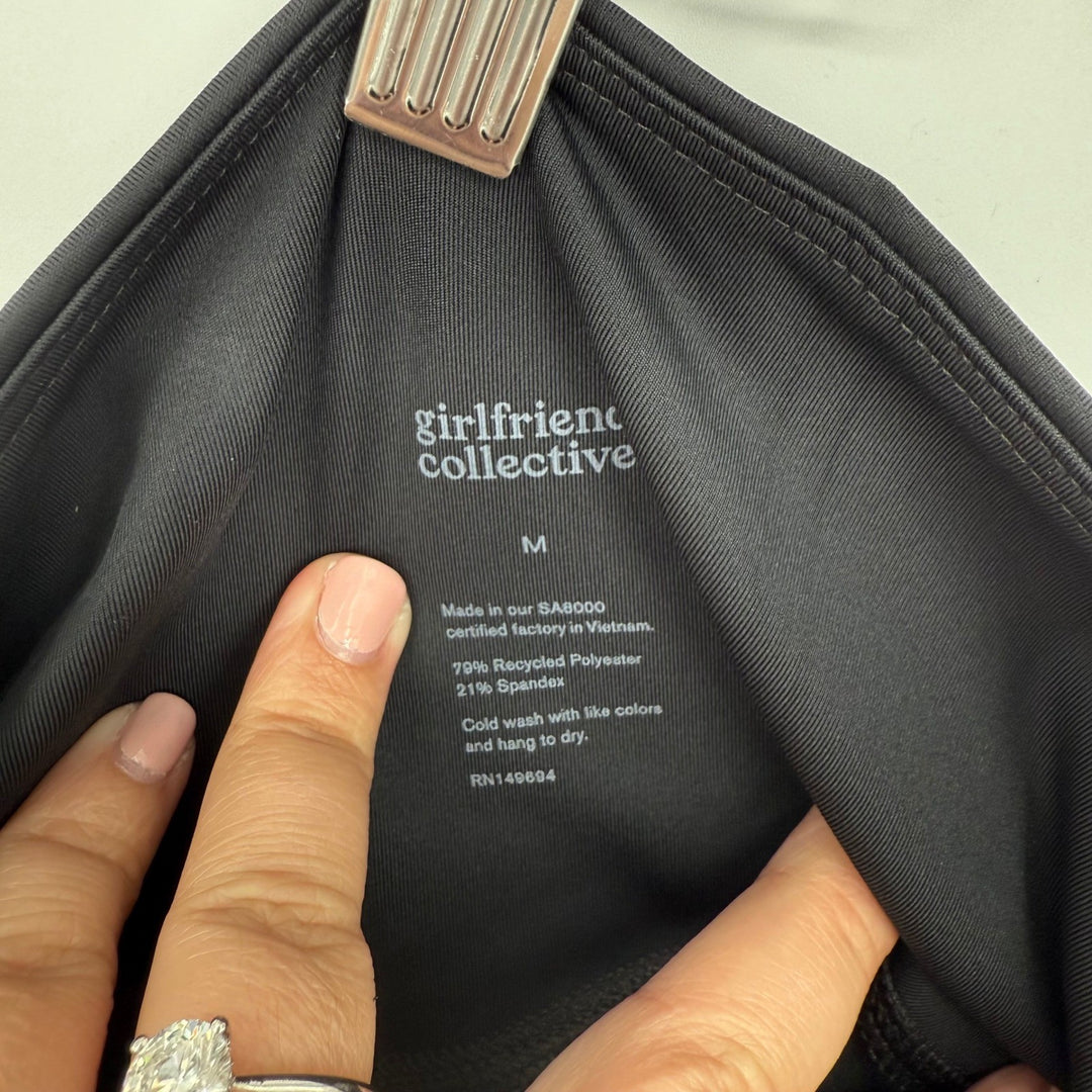 Girlfriend Collective 4011 Black High Rise Bike Shorts Athletic Size M