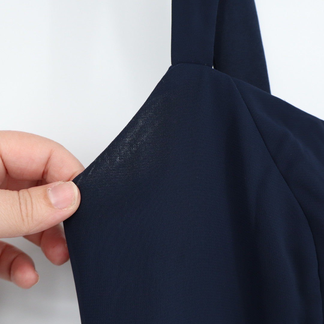 After Six Contoured Wide Strap Sweetheart Maxi Dress Midnight Size 10