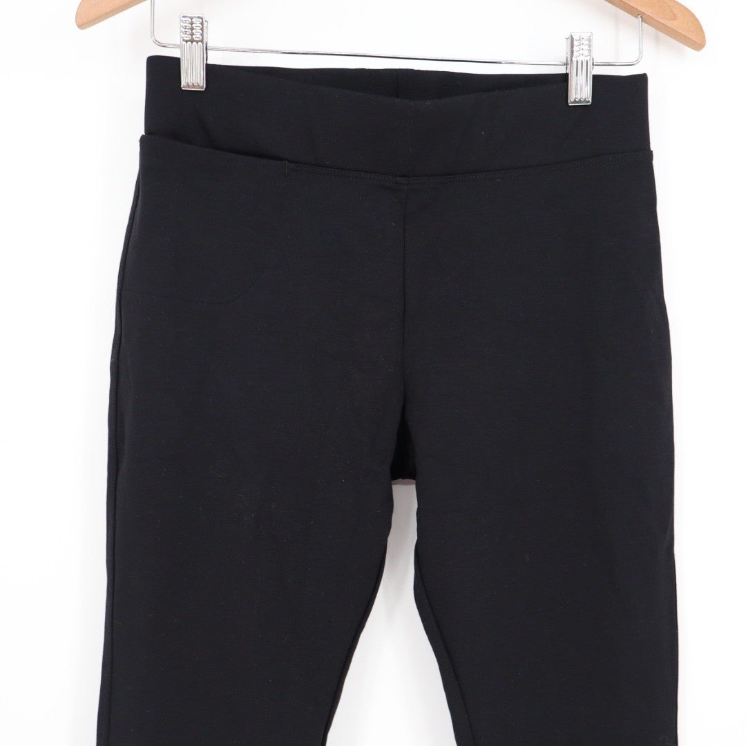 AMERICAN GIANT Black Ponte Knit Bootcut Pants Size 6 Tall