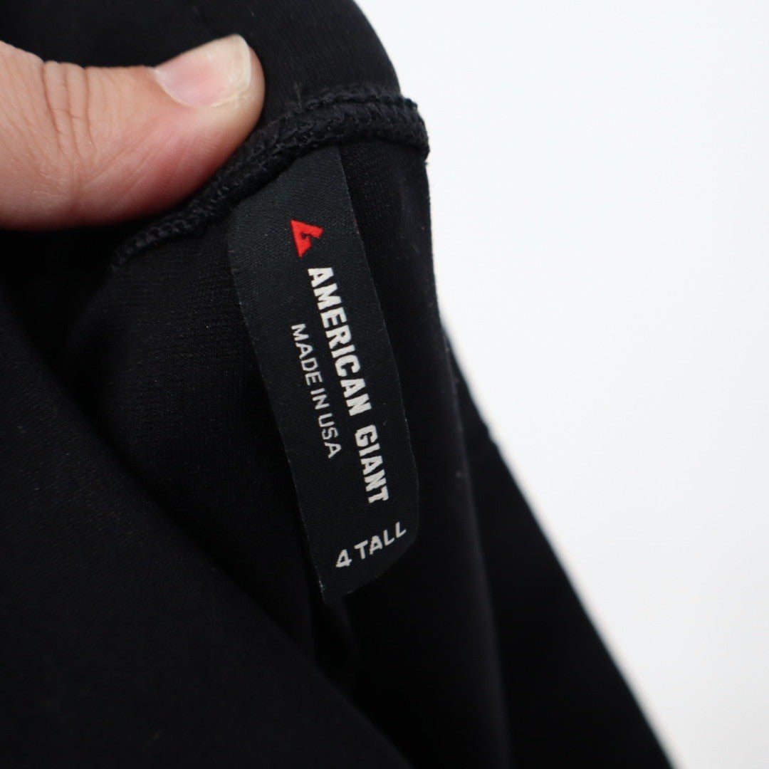 American Giant Black Leggings Tall Size 4 Pockets Made in USA
